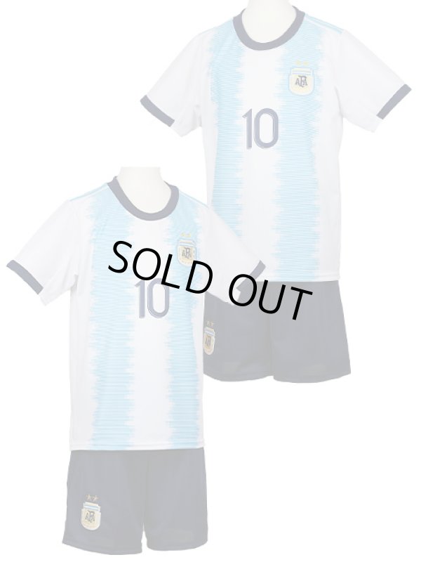 画像2: キッズ・ジュニア用 レプリカ サッカーユニフォーム 2019アルゼンチン代表 10メッシ (2)